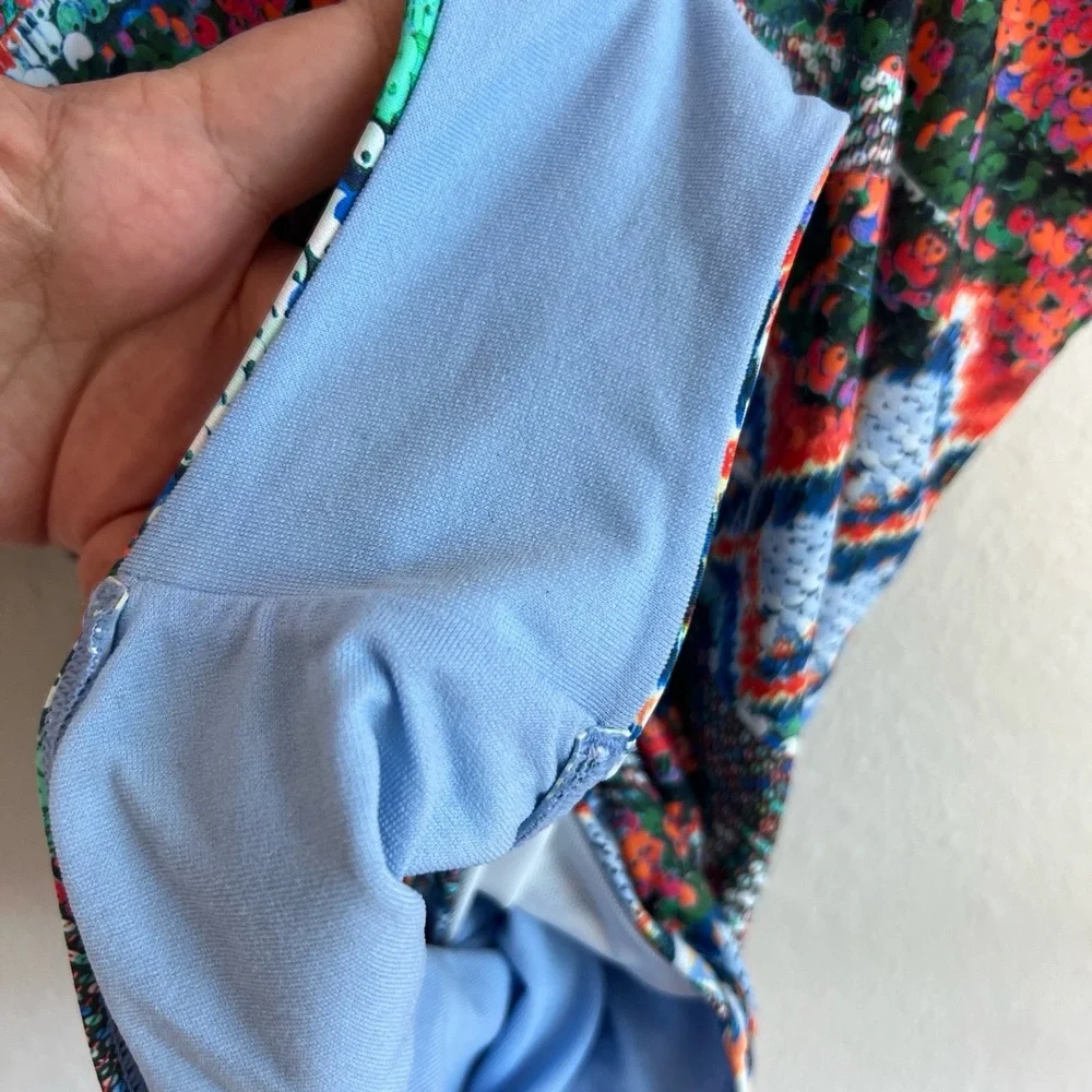 Sunseeker Size‎ 4 Swimsuit Multicolor One-piece Padded Cups Geometric